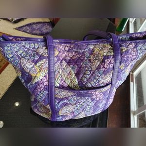 Vera Bradley Large Iconic Vera Tote in Batik Leaves